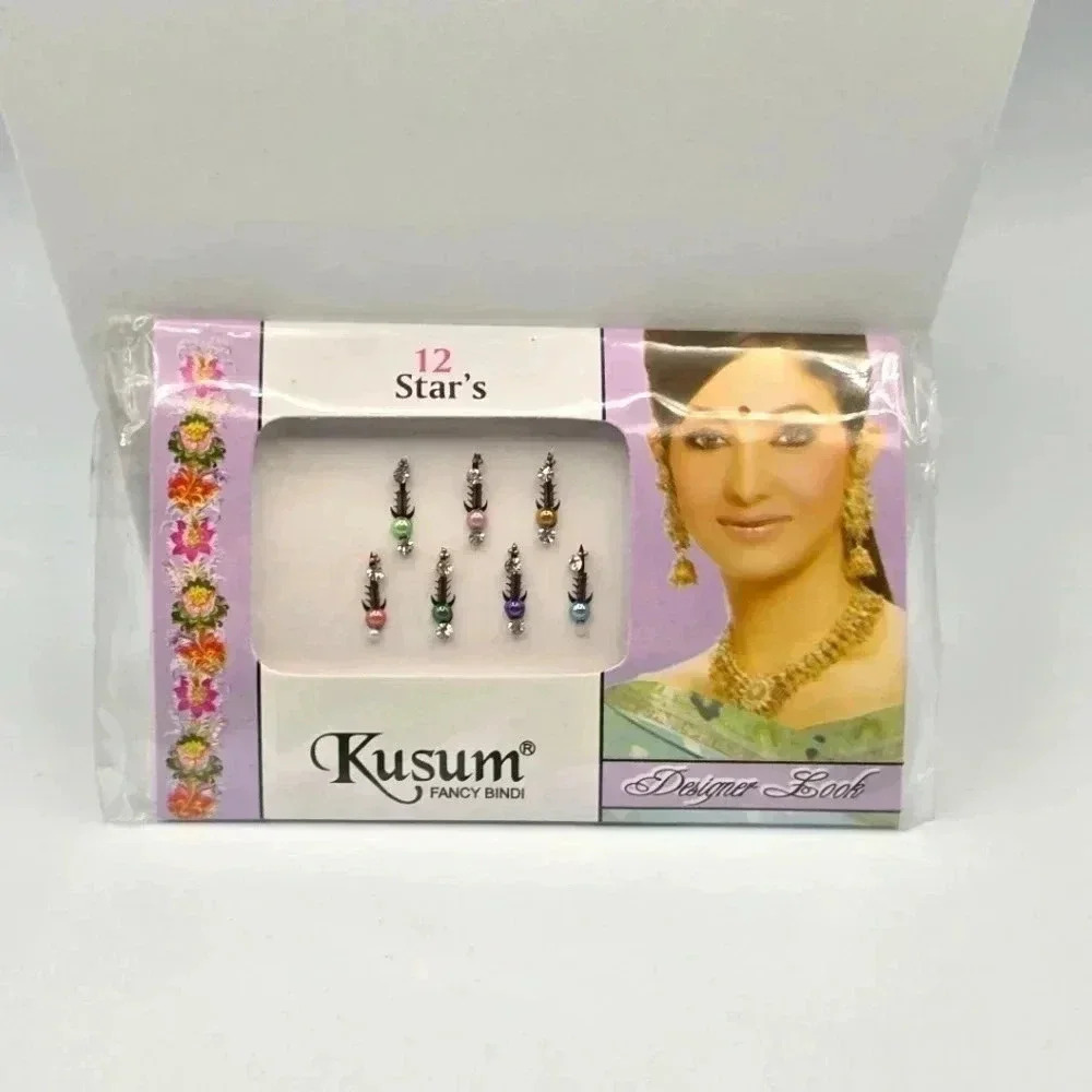 Kusum Rhinestone Stick on Forehead India Bindi‎ Sticker Fashion Accessories